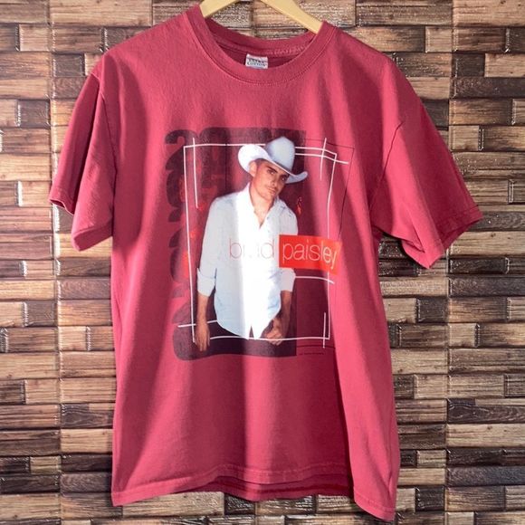 Brad Paisley : 2005 World Tour T Shirt Large Size ( L ) Red Unisex - Picture 1 of 9